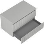 MEXEN/S - Rivel koupelnová skříňka pod umyvadlo 80 cm s deskou, 2 zásuvky, reliéf , šedá mat 91A20-08047-2-BFFC62
