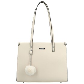 Trendy dámská kabelka na rameno Delami Sabin, světle krémová