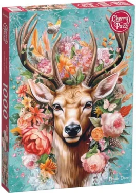 CHERRY PAZZI Puzzle Jelen v květinách