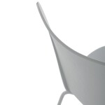 Židle jídelní, šedý plast, čtyřnohá kvová podnož