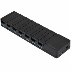 SilverStone UC03-PRO černá / nabíjecí stanice a stanice pro přenos dat / 7x USB-A 3.1 / 36W (SST-UC03B-PRO)