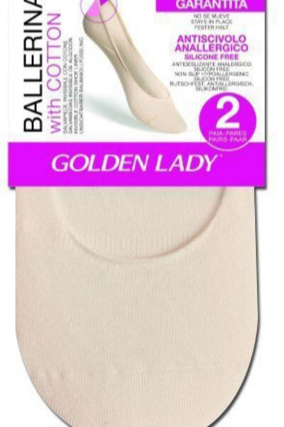 Ponožky balerínky PBP/2 páry NATURALE 39/42- M/L
