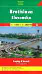 Slovensko Bratislava mapy (1:500.000, 1:16 000)