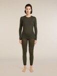 Dámské merino triko dlouhý rukáv ICEBREAKER Wmns 175 Everyday LS Crewe, Dark Loden velikost: M