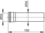 Alcadrain Prodlužovací kus DN32 A4000 A4000