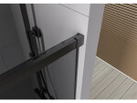CERANO - Sprchové posuvné dveře Lantono L/P - 8 mm - Soft-Close - černá matná, grafitové sklo - 100x195 CER-8050BD7235