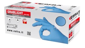 Nitrilové rukavice Cofra GRABLIGHT jednorázové modré velikost 7 G503_B000_Z07-B