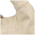 Trendy kožená dámská kabelka na rameno Betania, krémová