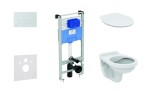 IDEAL STANDARD - ProSys Set předstěnové instalace, klozet Alpha se sedátkem, tlačítko Oleas M1, SoftClose, chrom mat ProSys120M SP41