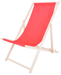 ROJA Bahama POLYESTER lehátko dřevěné přírodní - ČERVENÉ
