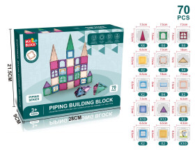 Mamido Magnetická stavebnice Piping building blocks 70 dílů
