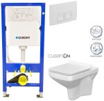 GEBERIT DuofixBasic s bílým tlačítkem DELTA50 + WC CERSANIT CLEANON COMO + SEDÁTKO 458.103.00.1 50BI CO1