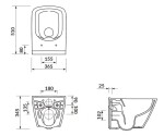 CERSANIT - Set C59 SYSTEM 40 MECH MZ120 DUR SC EO, tlačítko chrom lesk M S701-830