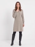 HOSH Dámské úpletové šaty Rona taupe Velikost: XL/XXL