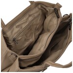 Módní dámská koženková kabelka na rameno Coveri Temari, taupe