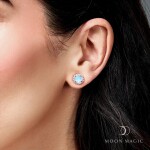 Emporial stříbrné peckové náušnice GU-DR2564E-SILVER-MOONSTONE
