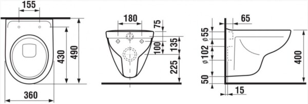GEBERIT DuofixBasic s matným tlačítkem DELTA21 + WC JIKA LYRA PLUS + SEDÁTKO DURAPLAST 458.103.00.2 21MA LY6