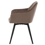 Jídelní židle, hnědá, sametová látka, DCH-425 BR4