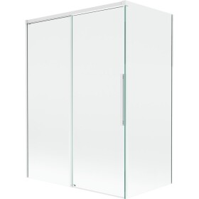 MEXEN/S - Rox vanová zástěna 2-křídlová posuvná 120 + 70 x 150, transparent, bílá 8C9-120-070-20-00