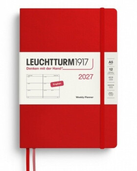 Týdenní plánovač Cherry, Medium A5 2027, anglicky