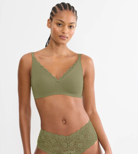 Dámská podprsenka Amourette N01 - GREEN - zelená 7855 - TRIUMPH Olive Gold 80C