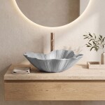 REA - Umyvadlo na desku Flower Grey REA-U7885