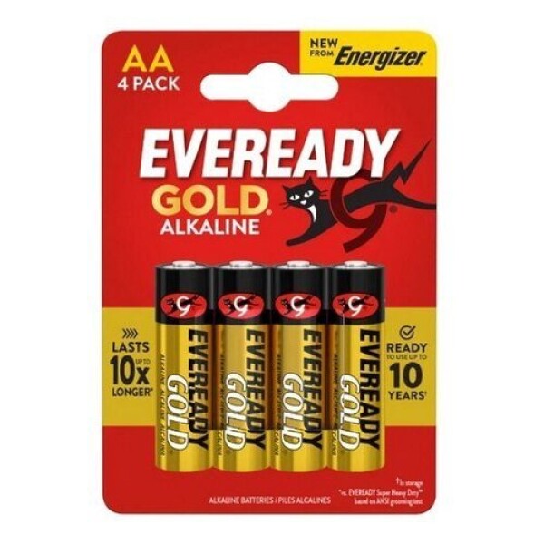 Alkalické tužkové baterie AA 4ks - Eveready Gold