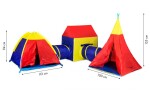 Dětské hřiště 5v1 - herní stan s domečkem, teepee a tunely