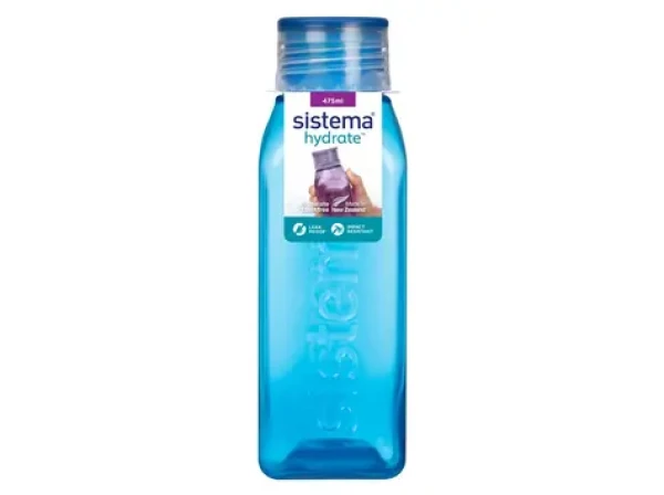 Sistema Hydrate Square Hranatá láhev se šroubovacím víčkem 475 ml modrá (8592001423121)
