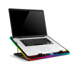 EVOLVEO Ania 9RGB, chladící podložka pod notebook, 6x ventilátor, RGB podsvícení ventilátorů a obvodu