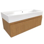 Koupelnová skříňka s umyvadlem SAT Evolution 98x30x44,5 cm dub medový mat SATEVO100DMU2 SATEVO100DMU2