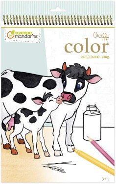 Avenue Mandarine Avenue Mandarine sešit omalovánek, farma s mláďaty