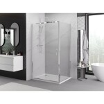 MEXEN/S - Exo sprchový kout dveře křídlové 95 x 95, transparent, chrom 817-095-095-01-00