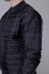 Černá prošívaná pánská bunda typu "bomber" (MY02-1) Barva: odcienie czerni, Velikost: