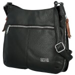 Módní dámská koženková crossbody kabelka Coveri Kisha, černá