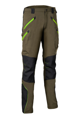 Pracovní kalhoty COFRA VELTEN Barva: Hnědá/ Limeta, Velikost: 58 (V621_0_05_Z58)