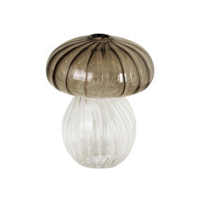 Strömshaga Dekorativní váza Mushroom Brown Small, hnědá barva, sklo