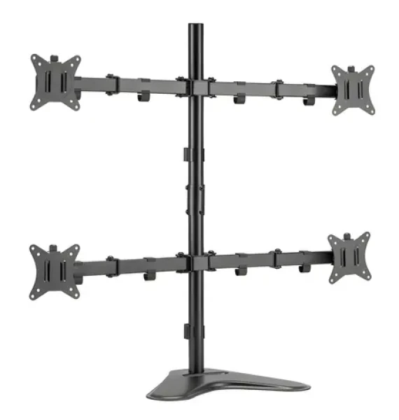 Equip černá / Stolní držák pro monitor / 17"-32" / VESA 75x75-100x100 mm / nosnost 9 kg / 360° otočení (650127)