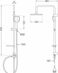 MEXEN/S - X33 chrom sprchový sloup 798333391-00