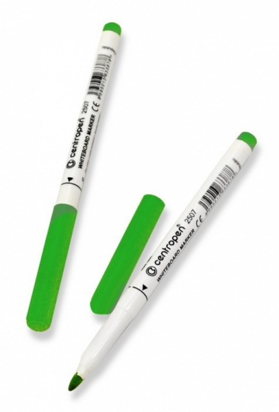 Značkovač Centropen 2507 stíratelný 1-2 mm zelený