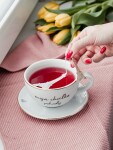 Bella Rose Porcelánový hrnek Moja chvíľka pohody 300 ml - SK, bílá barva, zlatá barva, porcelán