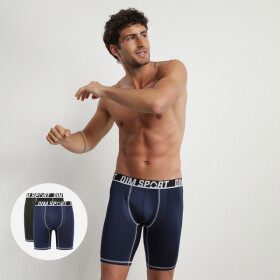 Pánské sportovní boxerky 2 ks DIM SPORT LONG BOXER 2x - DIM SPORT - černá XL