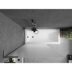 MEXEN/S - Next L vanová zástěna FIX 100 x 150, vzor, gun gray kartáčovaný 895-100-000-03-30-66