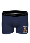 Pánské boxerky John Frank JFBDMOD129-BEAR3 Tm. modrá XXL