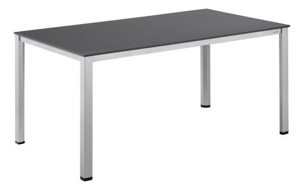 KETTLER CUBIC / KETTALUX jídelní hliníkový stůl 160x90 cm - stříbrná / antracit