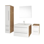 Mereo Bino, koupelnová skříňka s keramickým umyvadlem 81 cm, bílá CN661