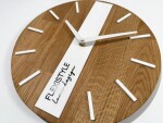 DumDekorace Nadčasové dřevěné nástěnné hodiny s tichým mechanismem Priemer: 30 cm