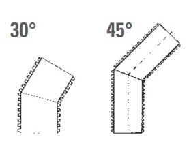 MIDAS Korugované koleno PE DN 465 - 30°, bezhrdlé, bez těsnění