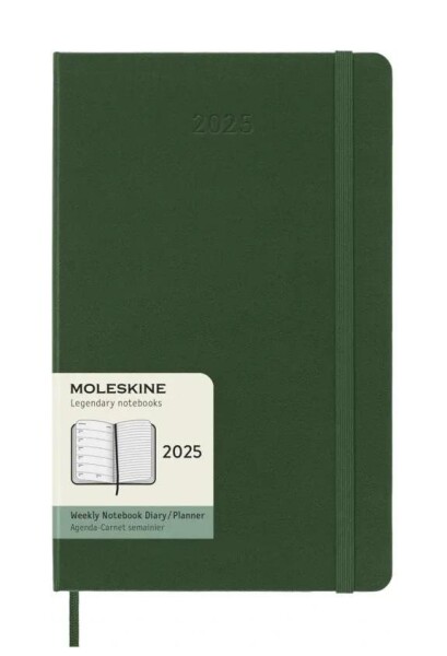 Moleskine Plánovací zápisník 2025 zelený L, tvrdý