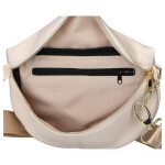 Stylová dámská koženková kabelka Ada, krémová